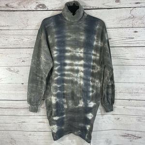 Young Fabulous & Broke X-Small Mini Dress Turtleneck Sweatshirt Tie-Dye YF&B